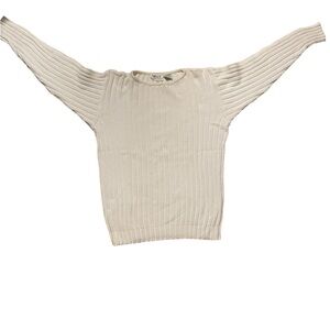 White knitted sweater 100% cotton size S